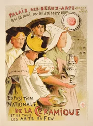 Reproducción de un cartel publicitario de la «Exposición Nacional de Cerámica», 1897